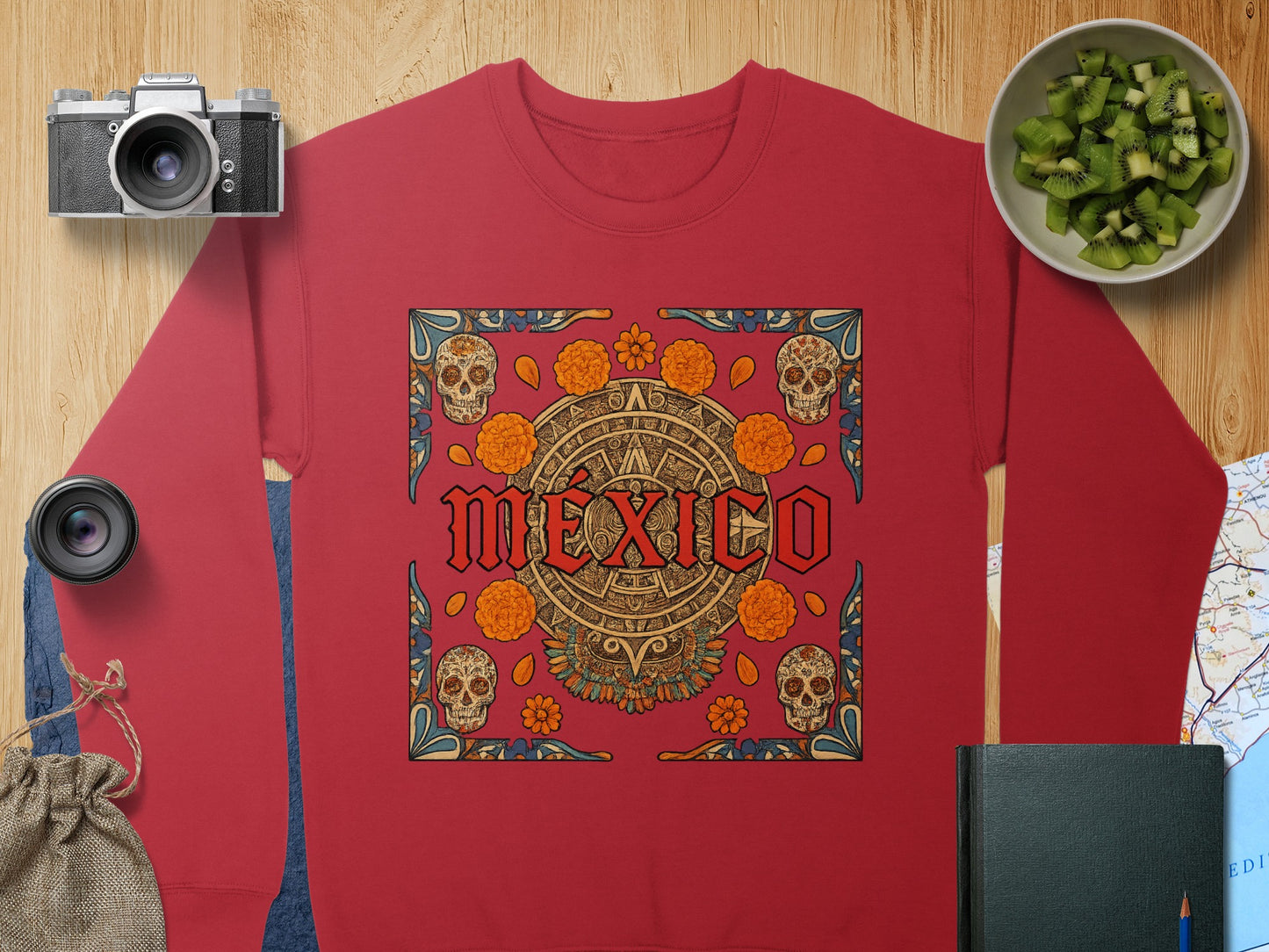 Mexican Cultural Design Sweatshirt Graphic Apparel