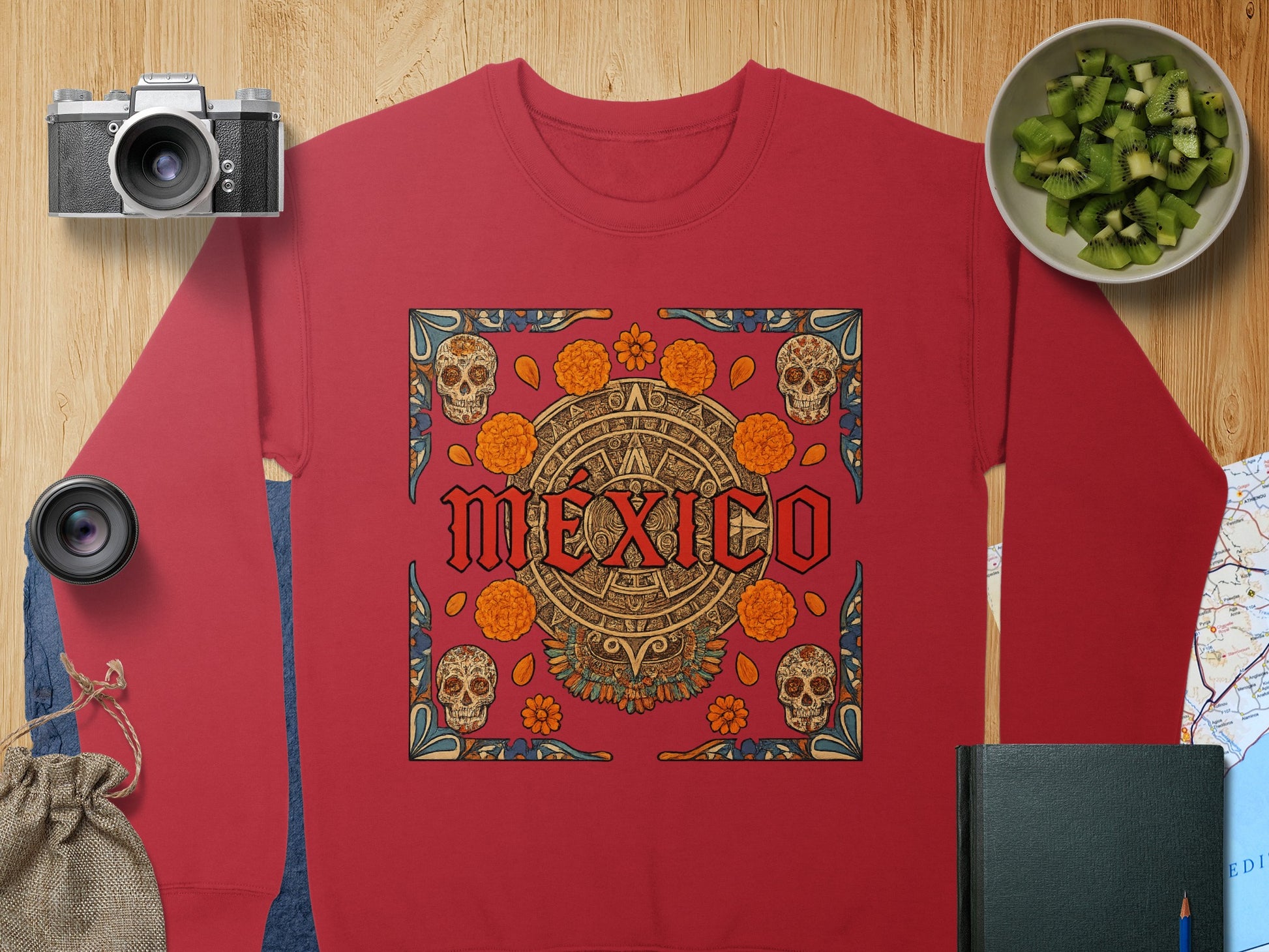 Mexican Cultural Design Sweatshirt Graphic Apparel