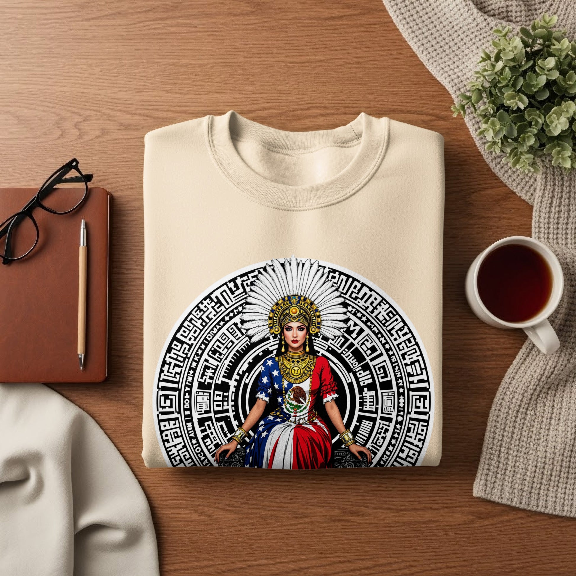 Aztec Headdress and Modern Fusion Sweatshirt
