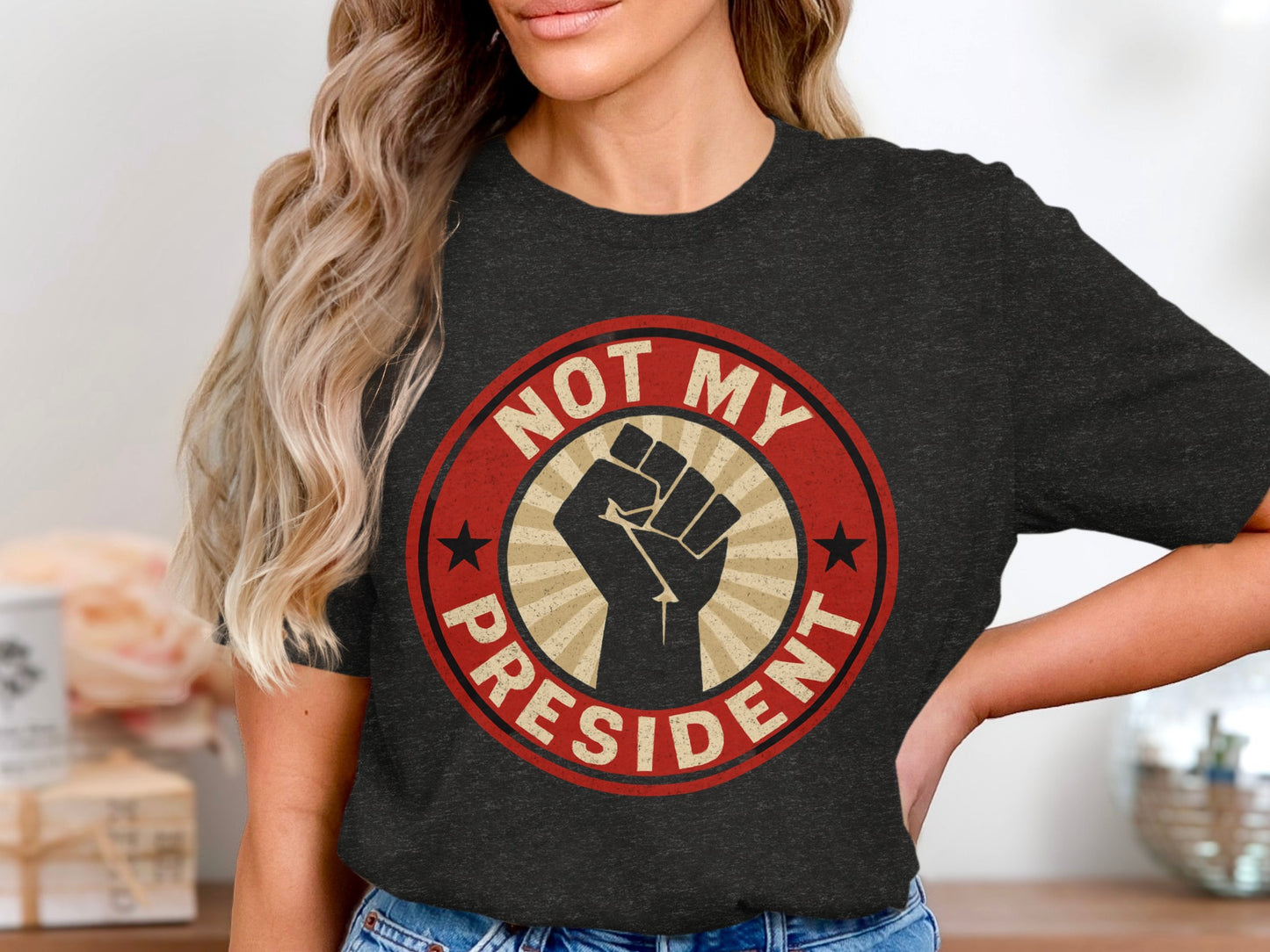 Not My President Graphic Statement Tee product