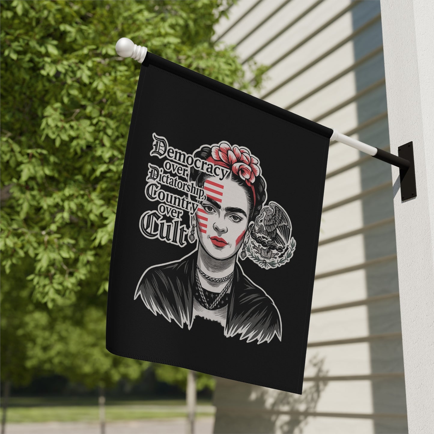 Democracy over Dictatorship Country over Cult flag