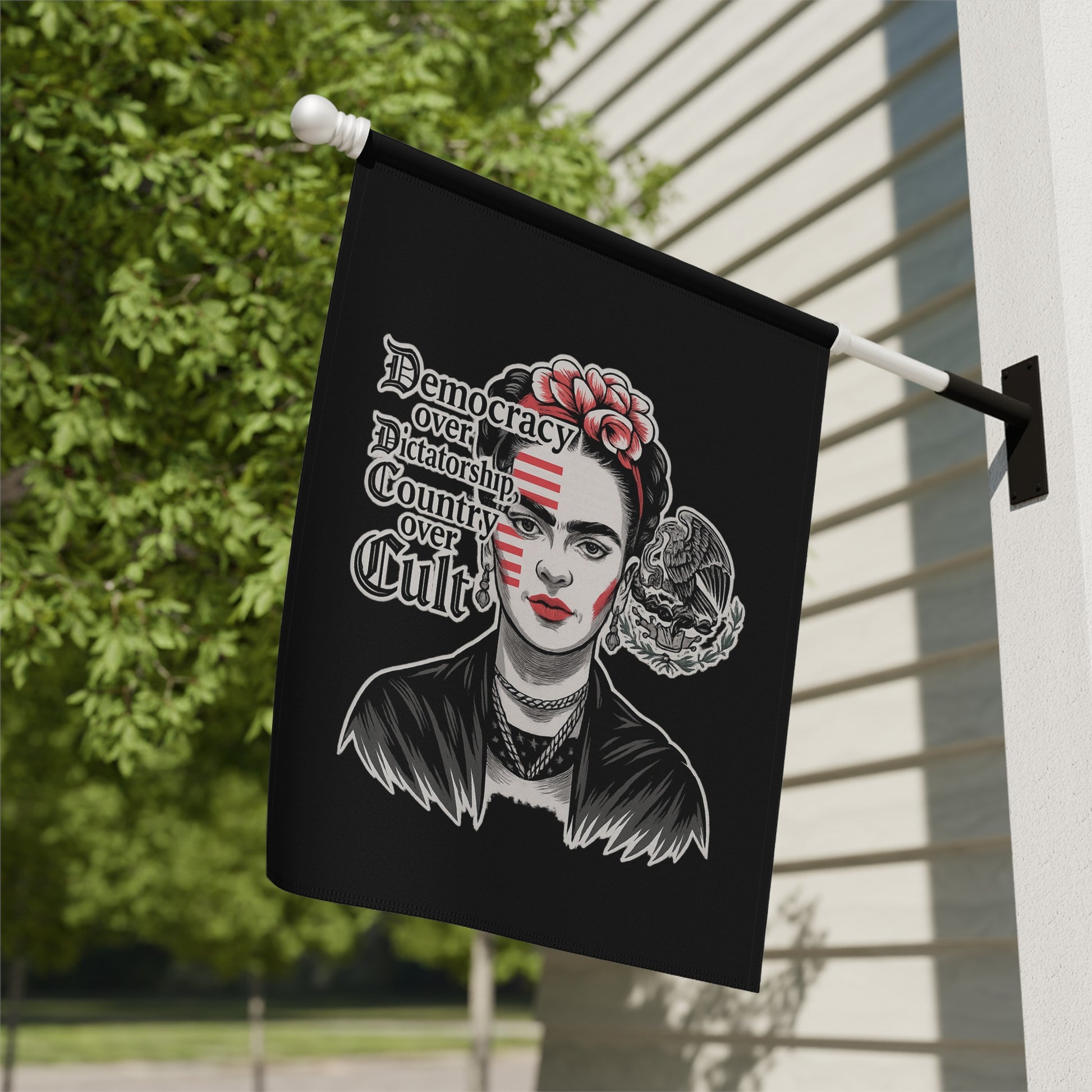 Democracy over Dictatorship Country over Cult flag