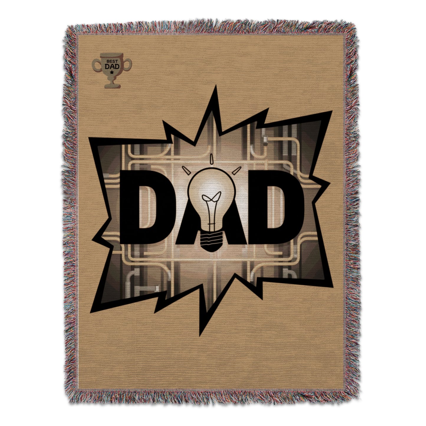 Dad Light Bulb Design Throw Blanket product