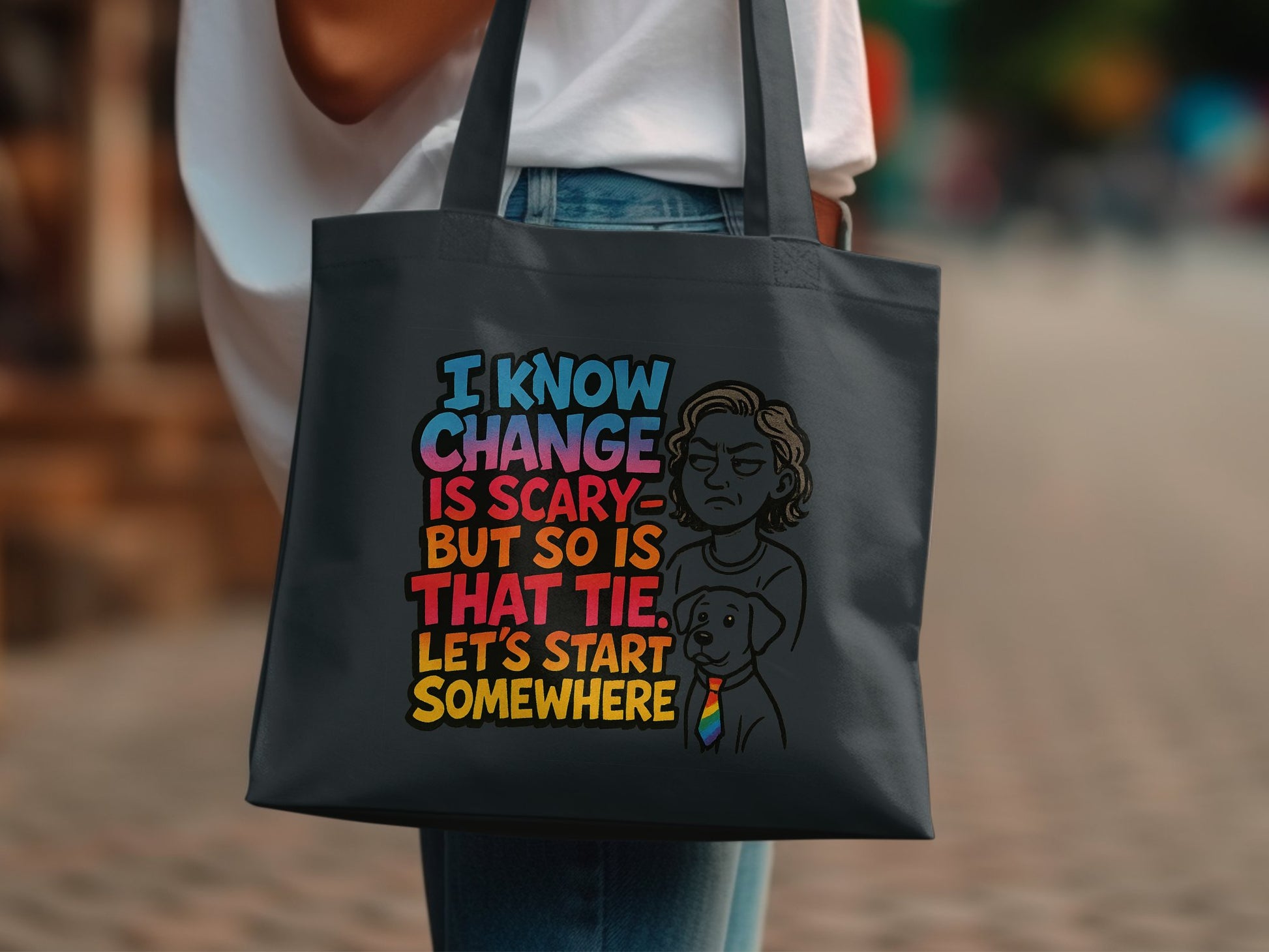 Motivational Tote Bag with Inspiring Quote product type