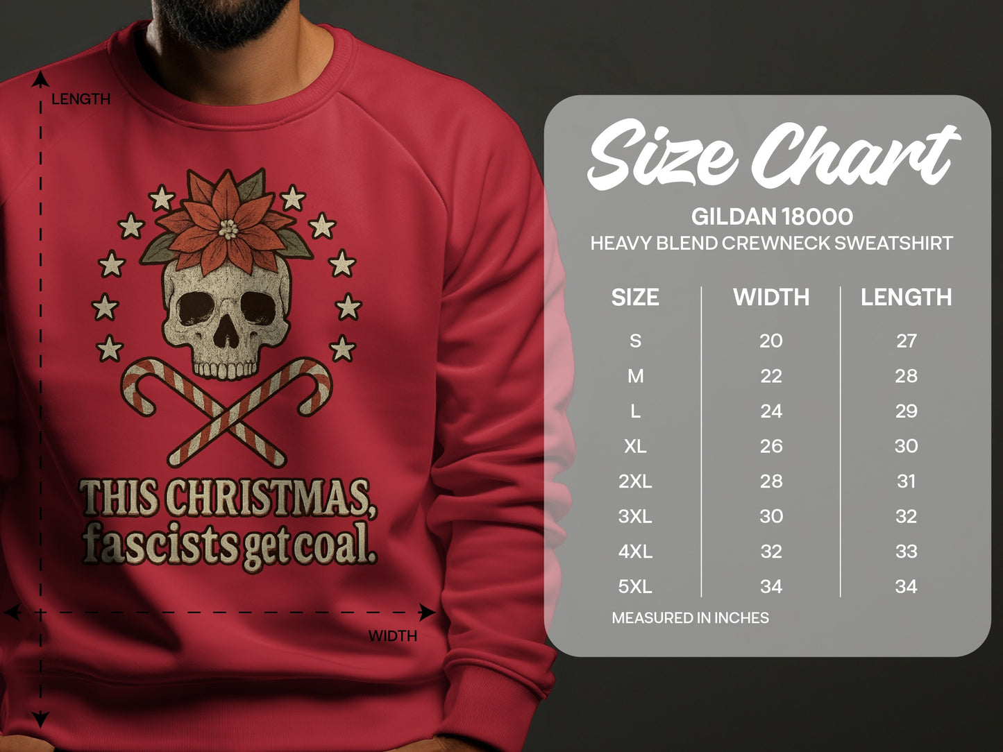 This Christmas Fascists Get Coal Heavy Blend Sweatshirt