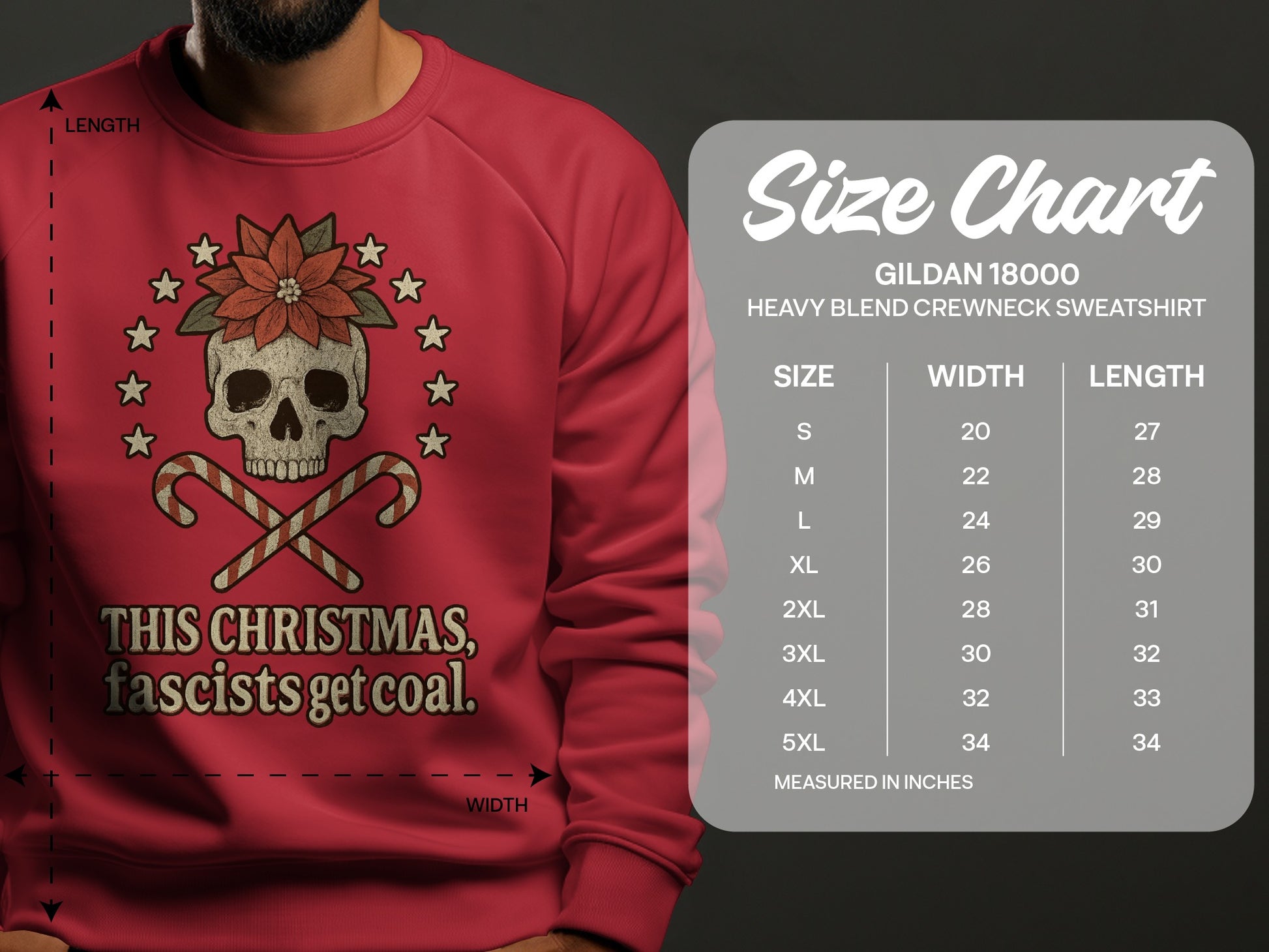 This Christmas Fascists Get Coal Heavy Blend Sweatshirt