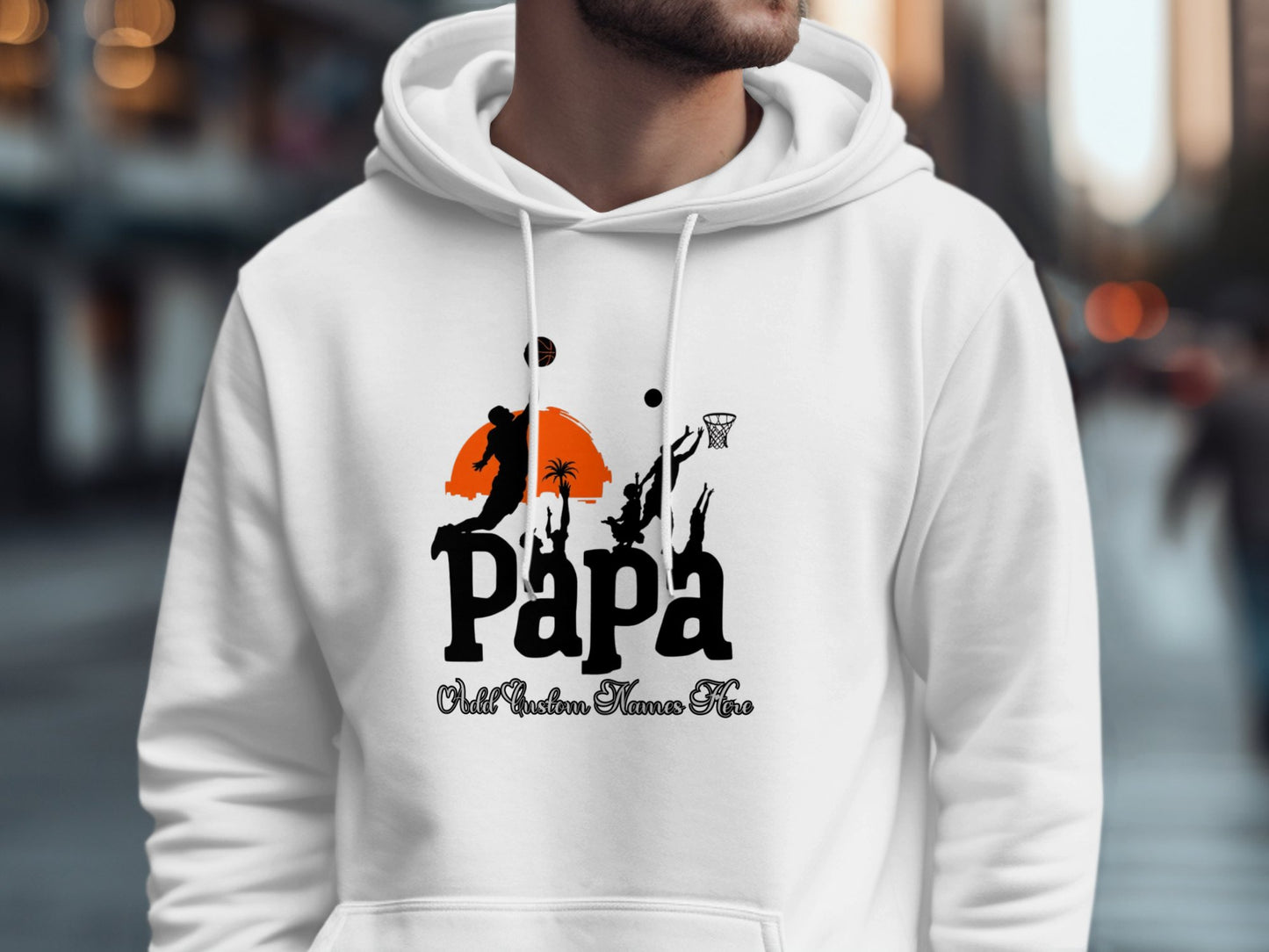 Papa Basketball and Sunset Graphic Hoodie product