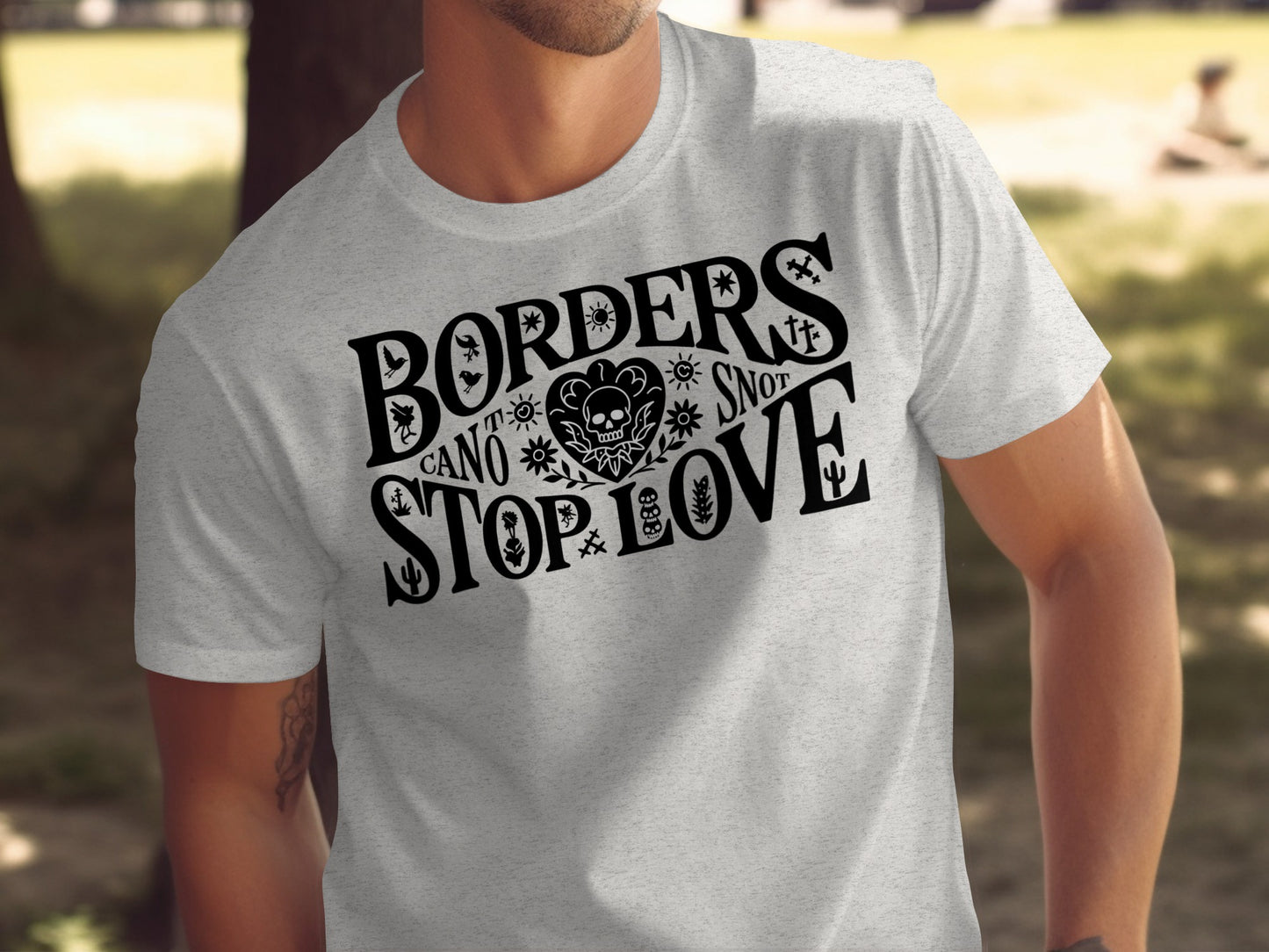 Borders Cannot Stop Love Graphic T-shirt