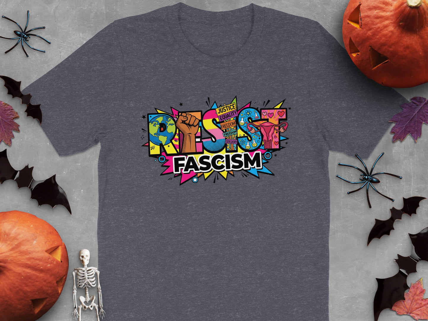 Resist Fascism Graphic Tee Halloween Product