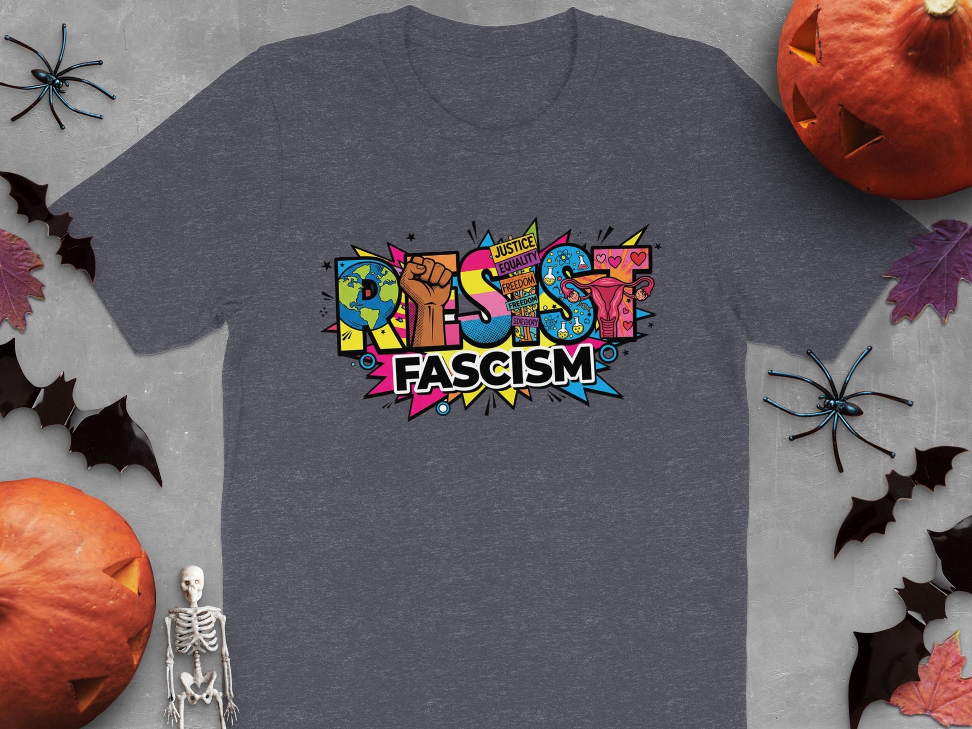 Resist Fascism Graphic Tee Halloween Product