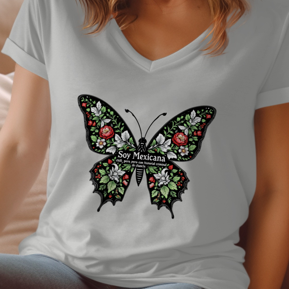 Soy Mexicana Butterfly Floral Print Shirt product