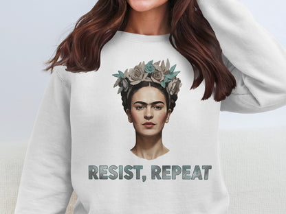 Resist Repeat Sweater Design Featuring Iconic Art