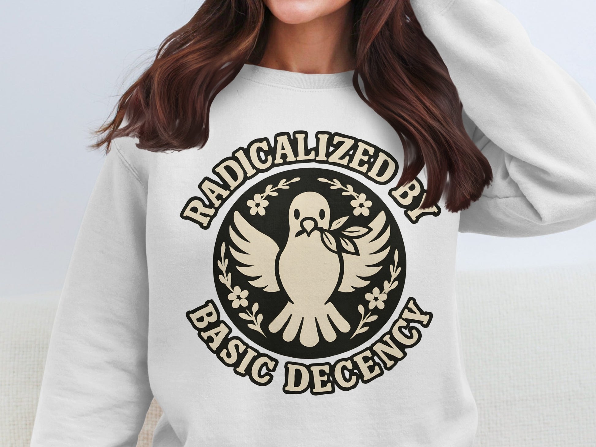 Radicalized By Basic Decency Design Sweatshirt product type