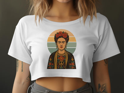 Vintage Style Peace Sign Frida Kahlo Graphic Tee product