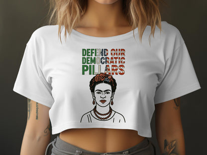 Defend Our Democratic Pillars Graphic Crop Top product