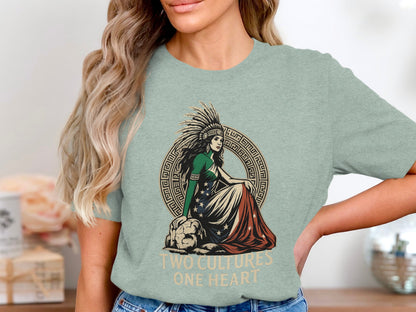 Two Cultures One Heart Graphic T-Shirt product type