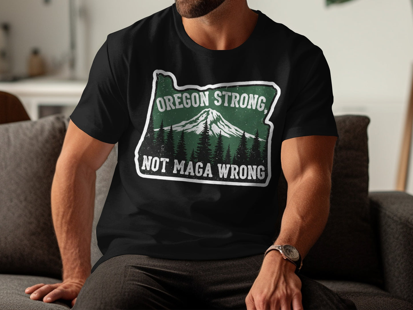 Oregon Strong Not Maga Wrong Graphic T-shirt product type
