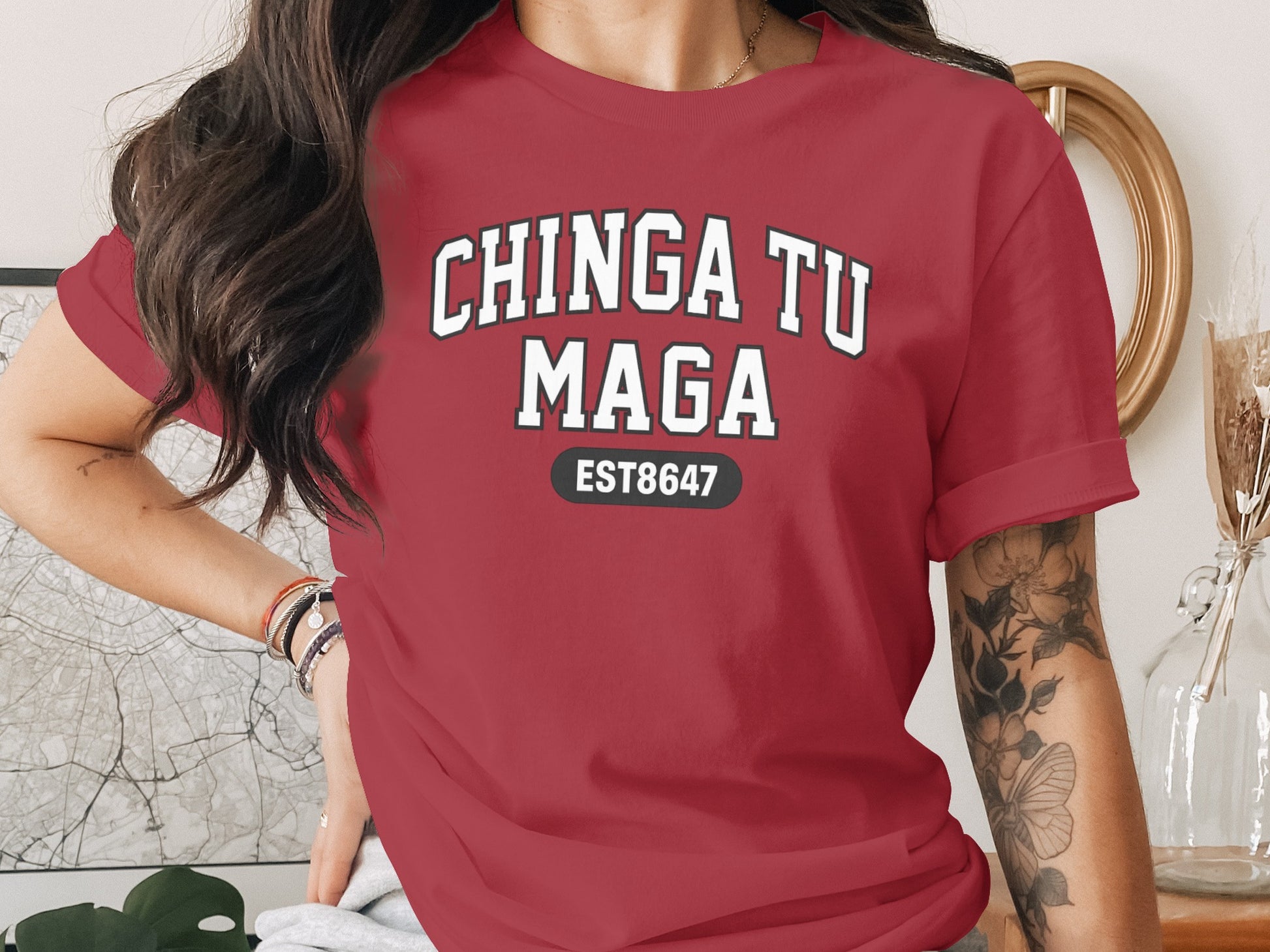 CHINGA TU MAGA EST8647 Graphic Tee Shirt Fashion