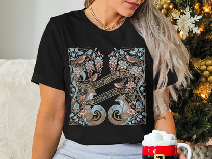 Black T-Shirt with Beautiful Artistic Design