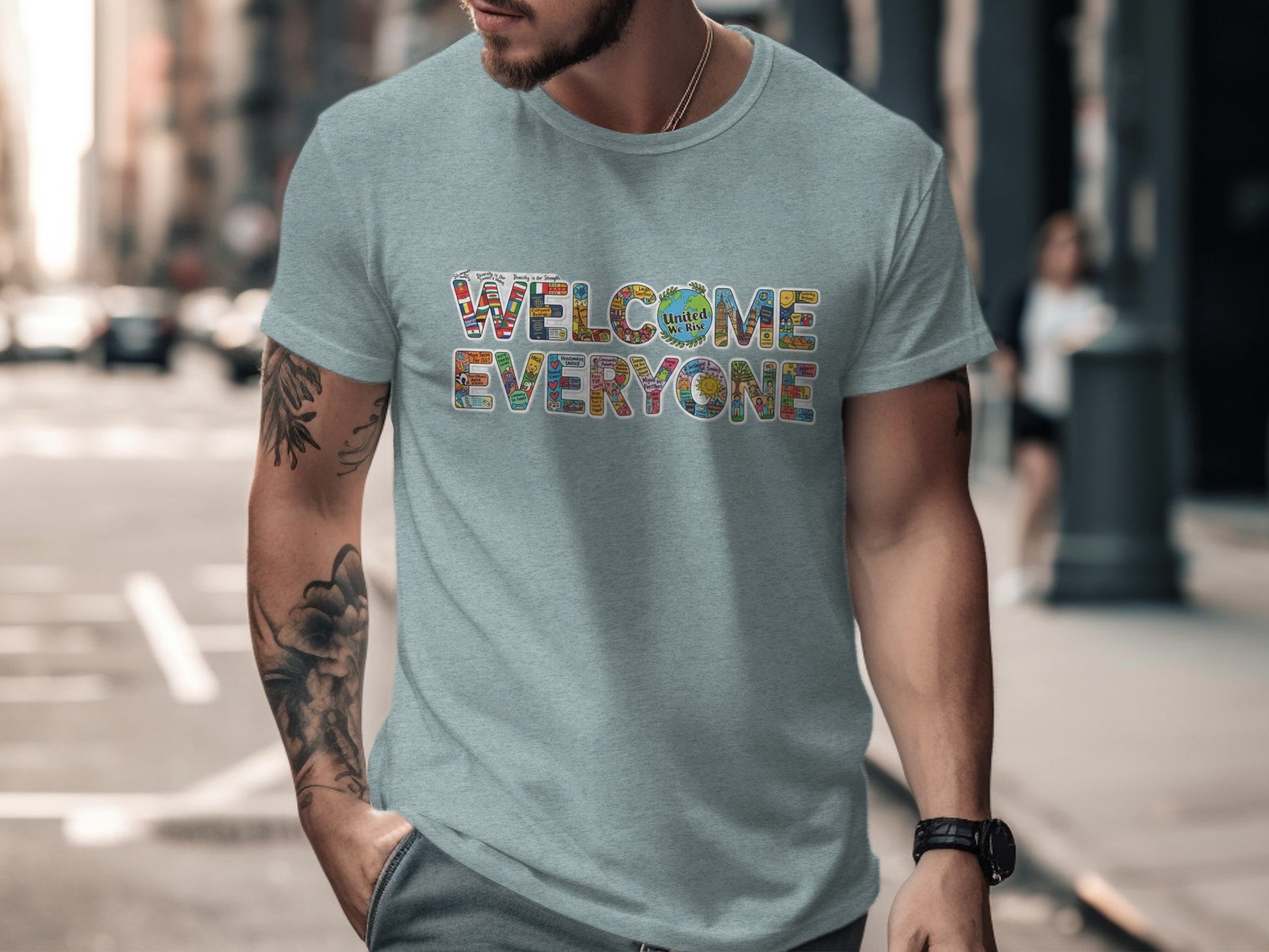 Welcome Everyone Printed T-shirt for Men and Women