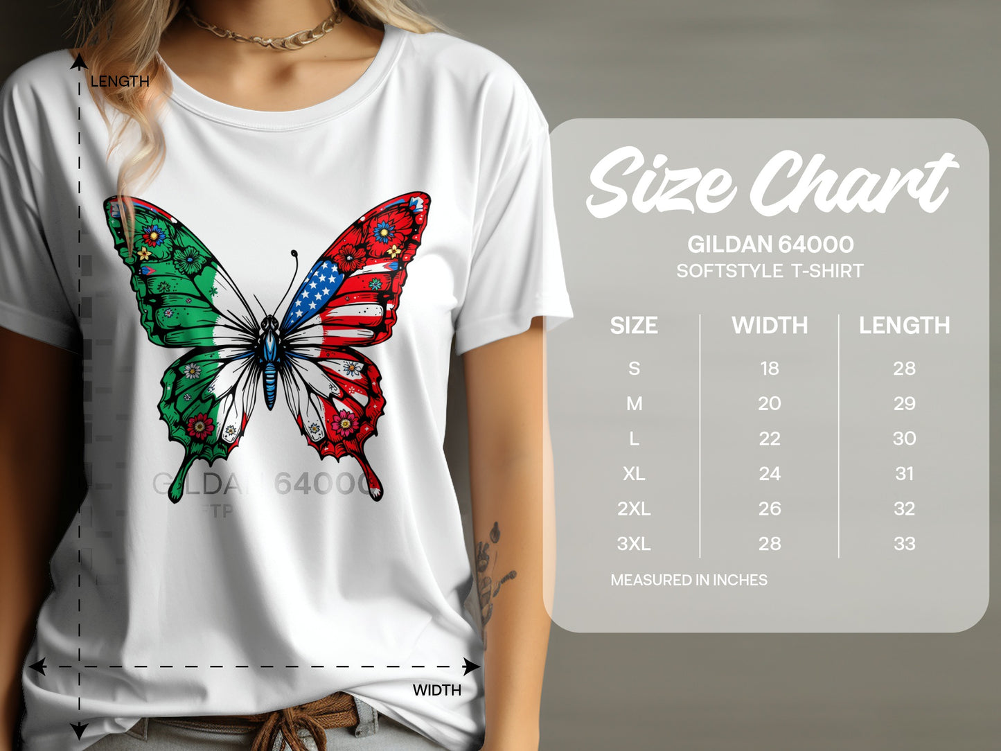 Colorful Butterfly Graphic Softstyle T-Shirt product