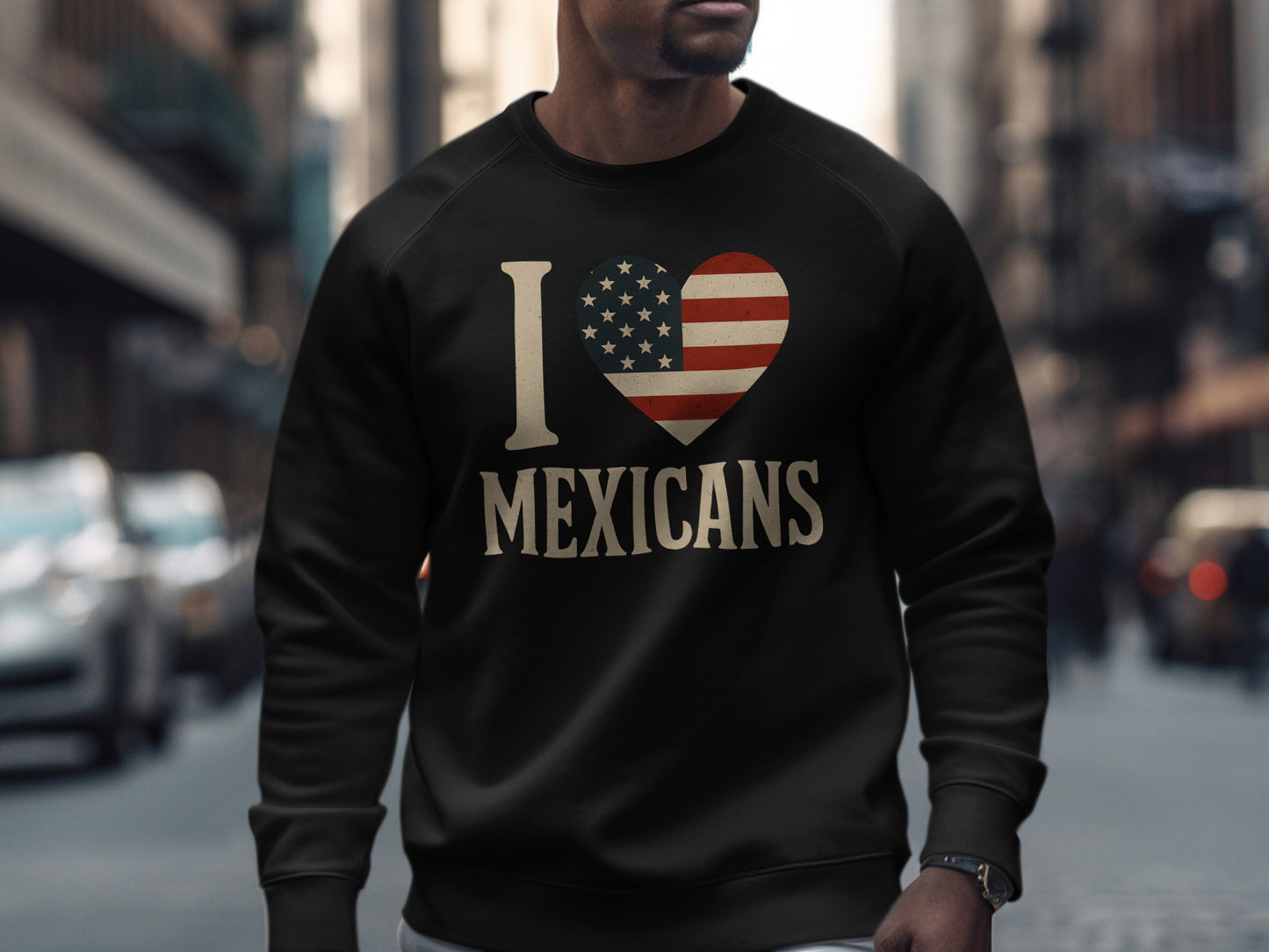 I Love Mexicans American Flag Heart product