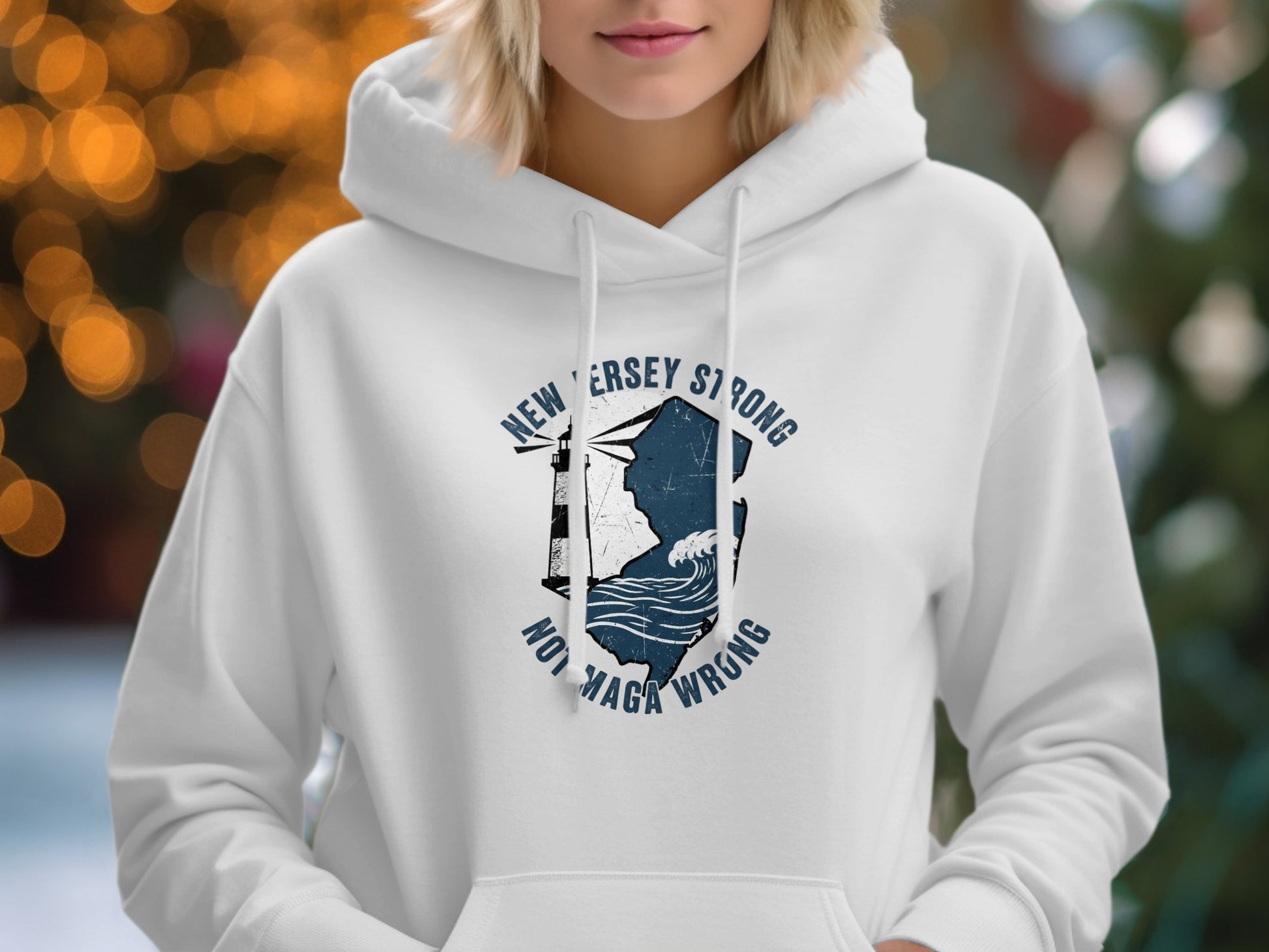 New Jersey Strong Hon Maga Wrong graphic hoodie product