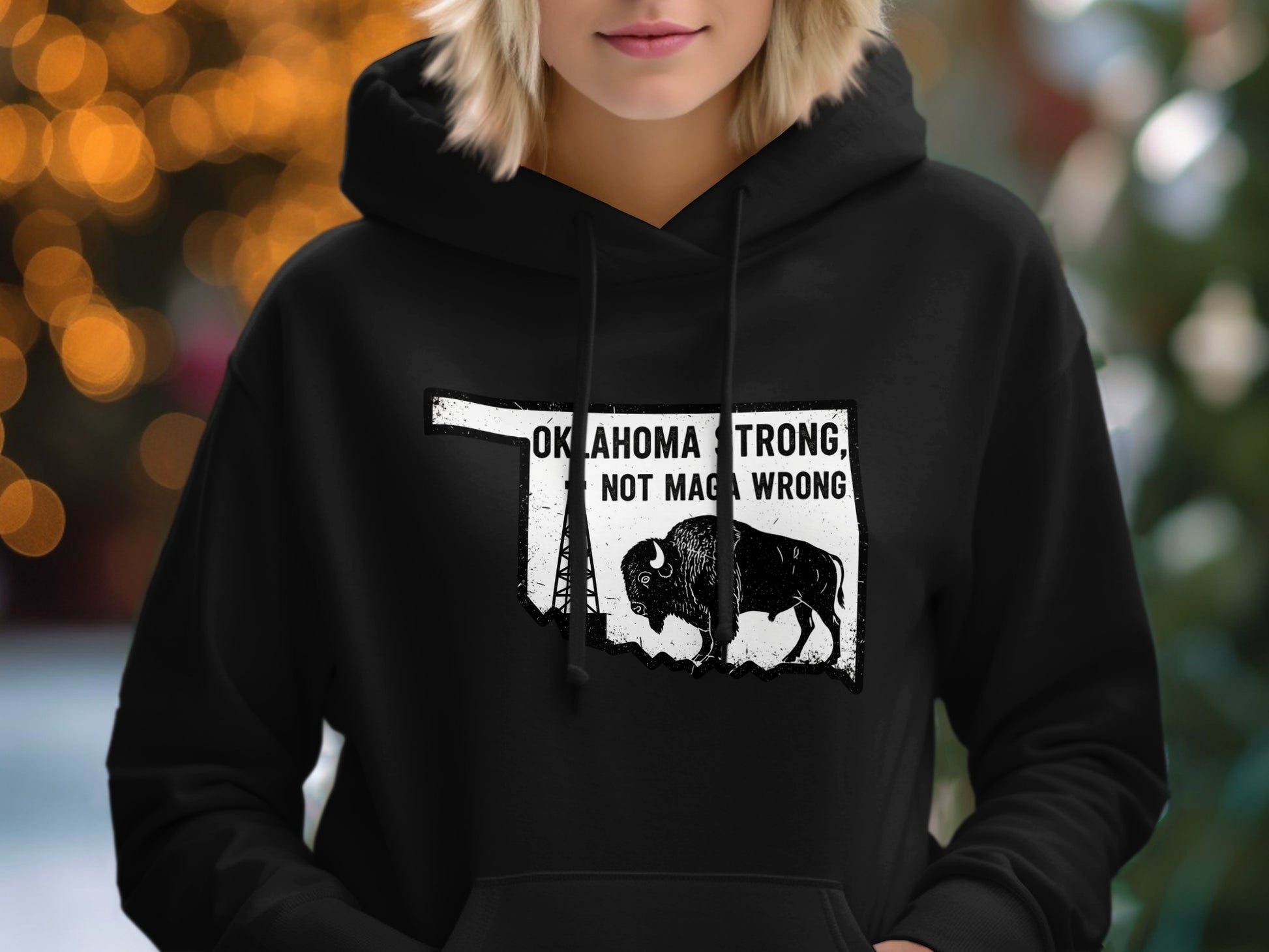 Oklahoma Strong Not Wrong Graphic Hoodie product type