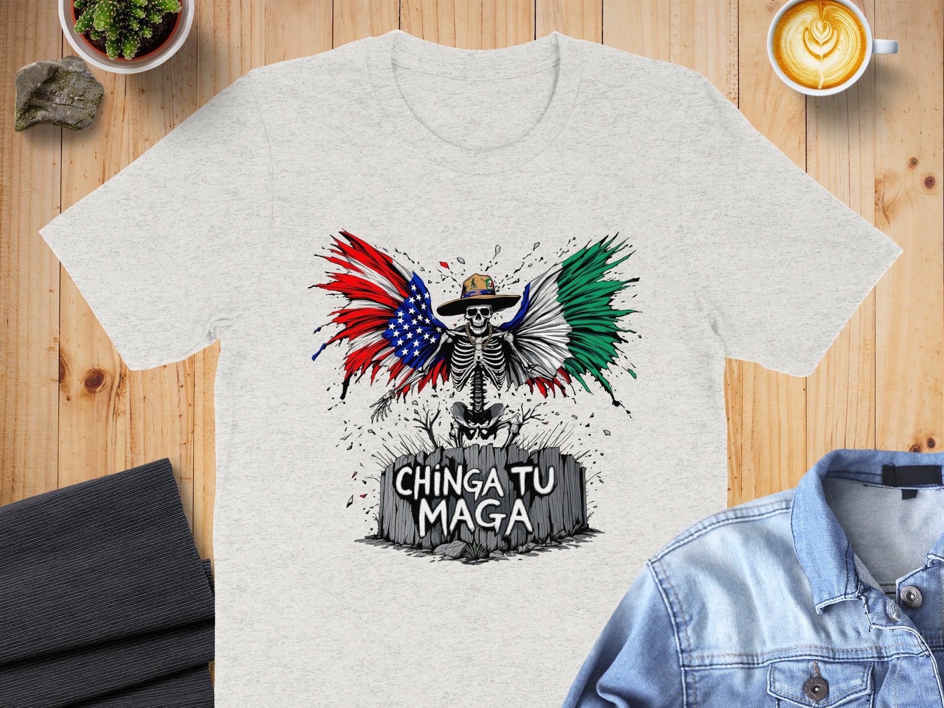 Chinga Tu Maga Graphic Skull T-Shirt product