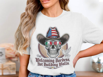 Welcoming Borders Not Building Walls Graphic T-Shirt product