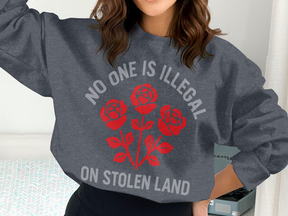 No One Is Illegal On Stolen Land Sweatshirt product