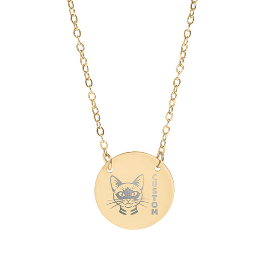 Custom Cat Illustration For Personalized Necklace