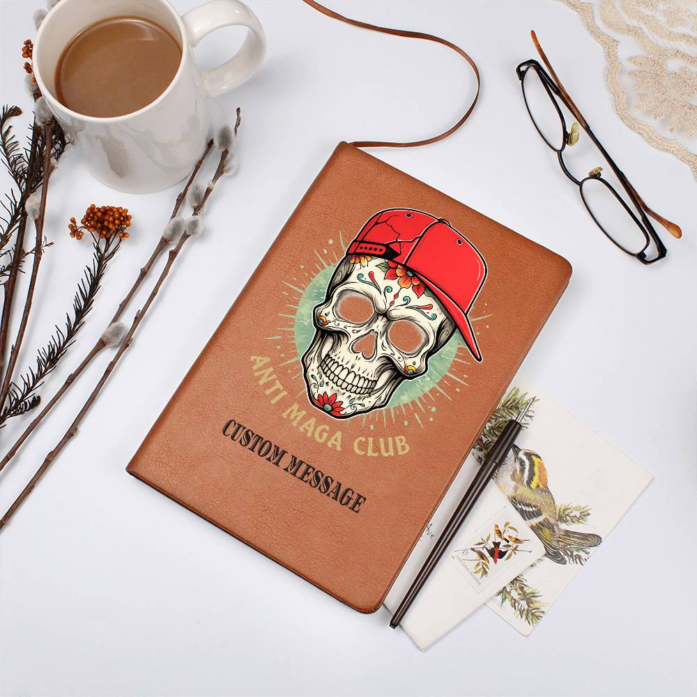 Copy Anti Maga Club Journal Gift Unique Graphic Vegan Leather Journal - Personalized Gift