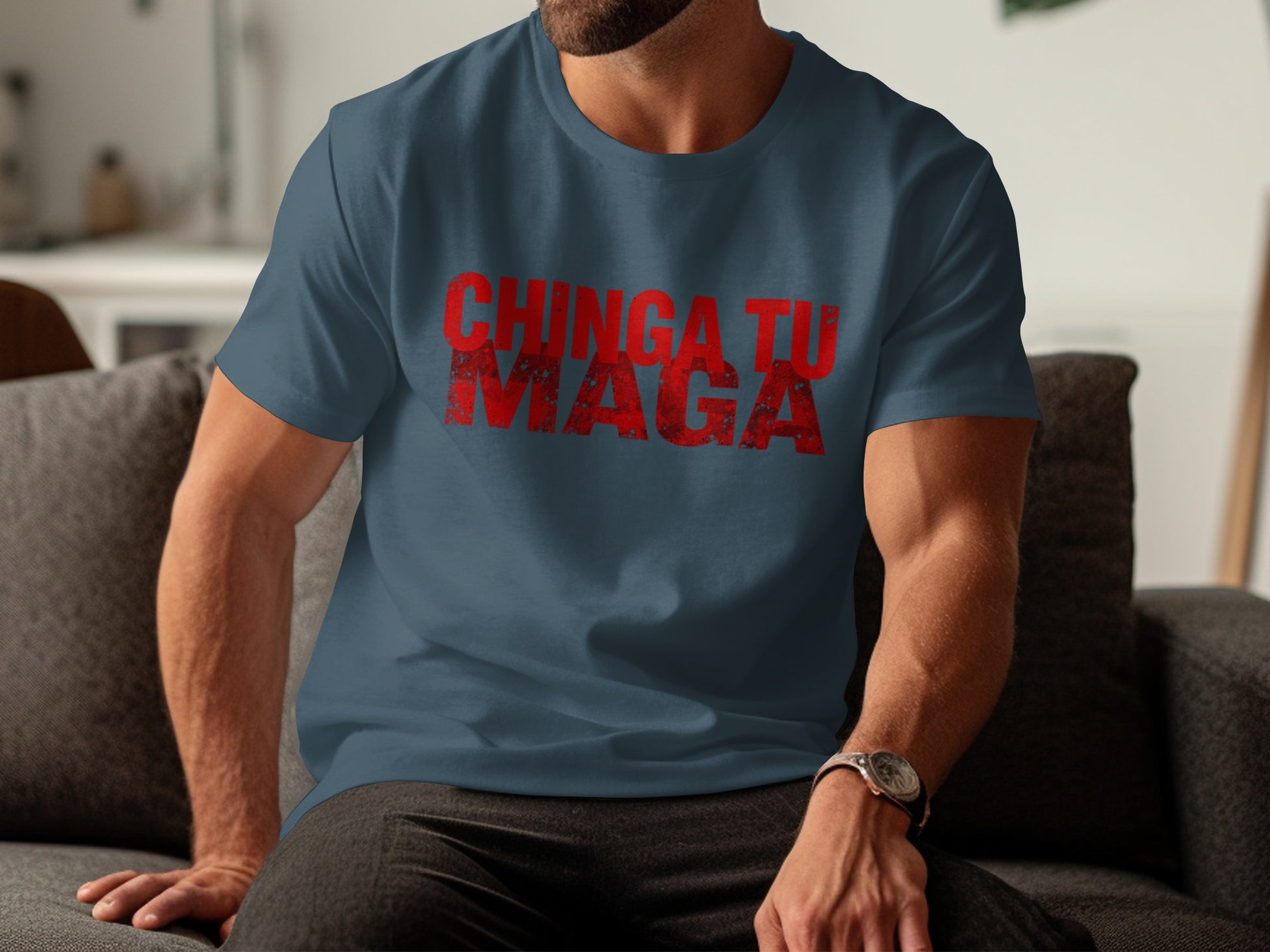 Chinga Tu Maga Statement Graphic T-shirt