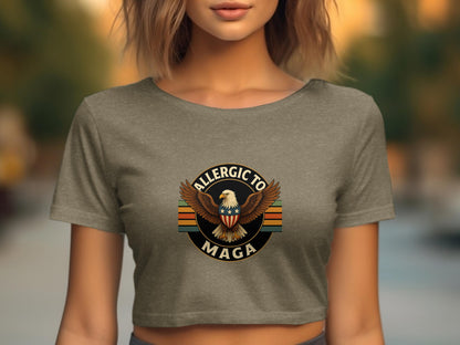 Allergic To MAGA Eagle Design Statement Top product