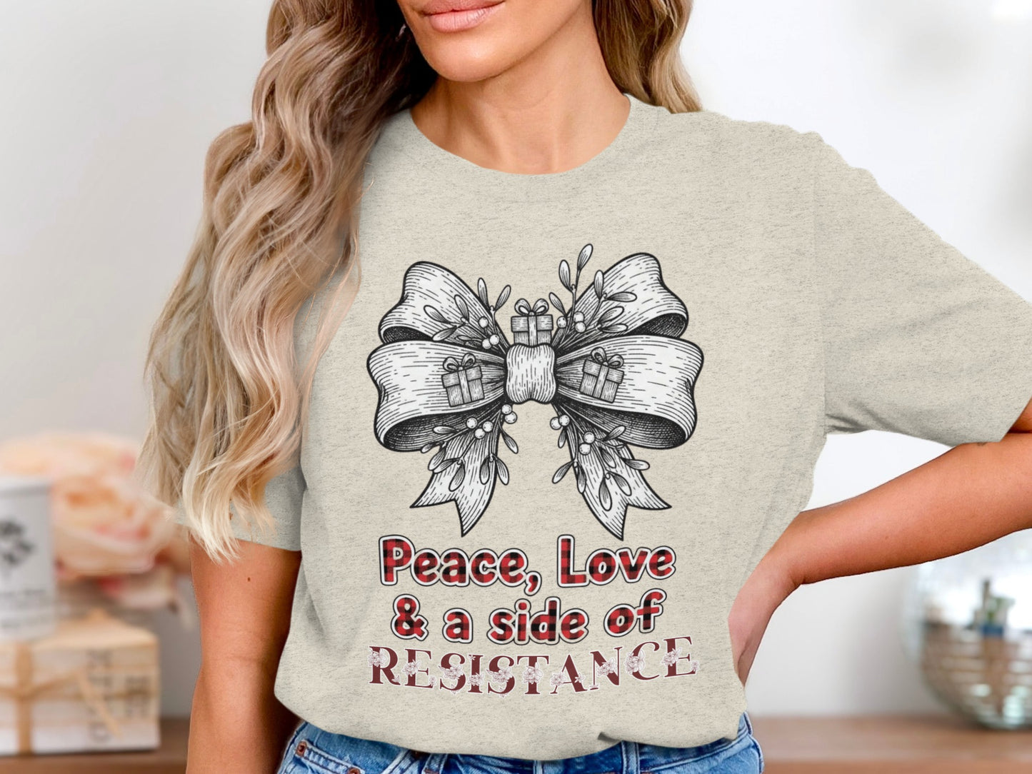 Peace Love & a Side of Resistance Graphic Tee