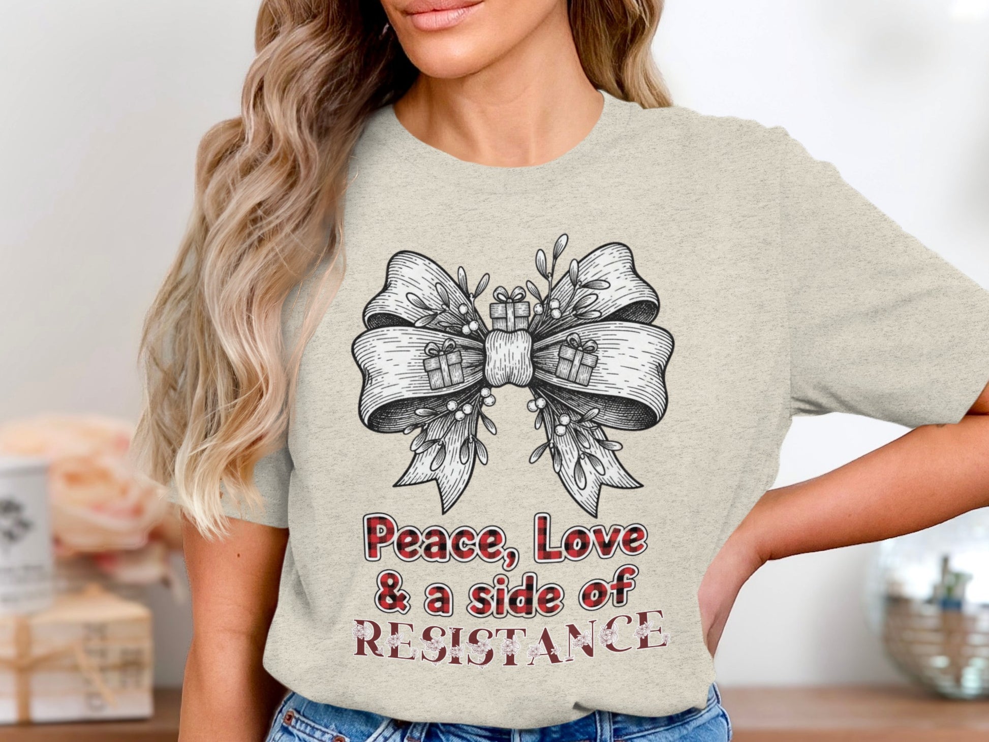 Peace Love & a Side of Resistance Graphic Tee
