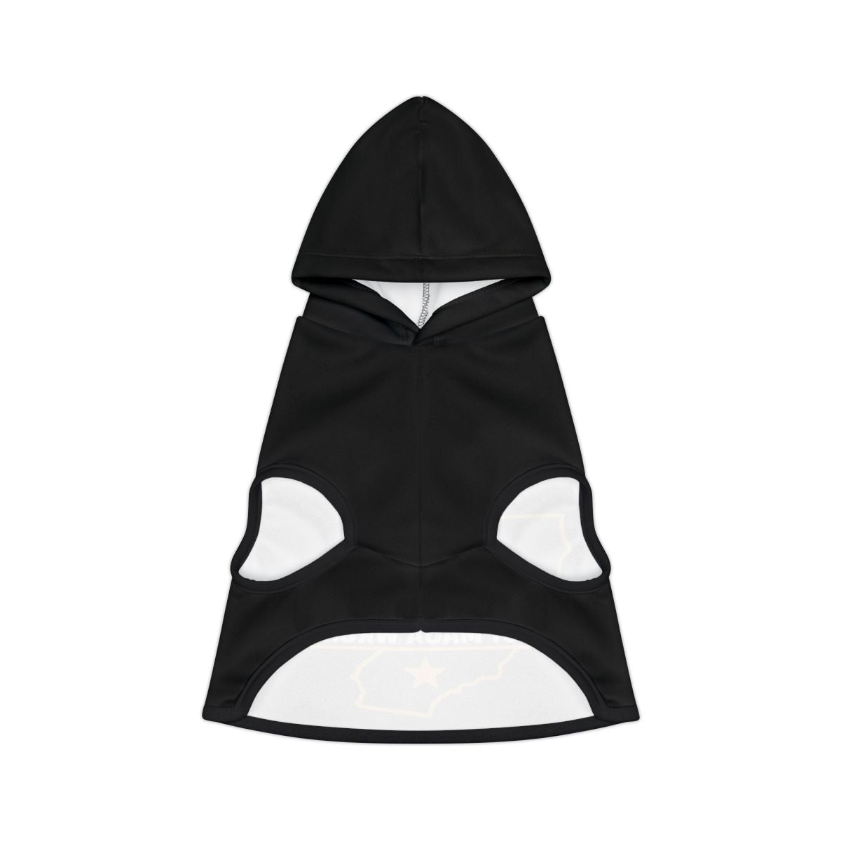 Black Hooded Rainproof Dog Vest Adjustable Cloak