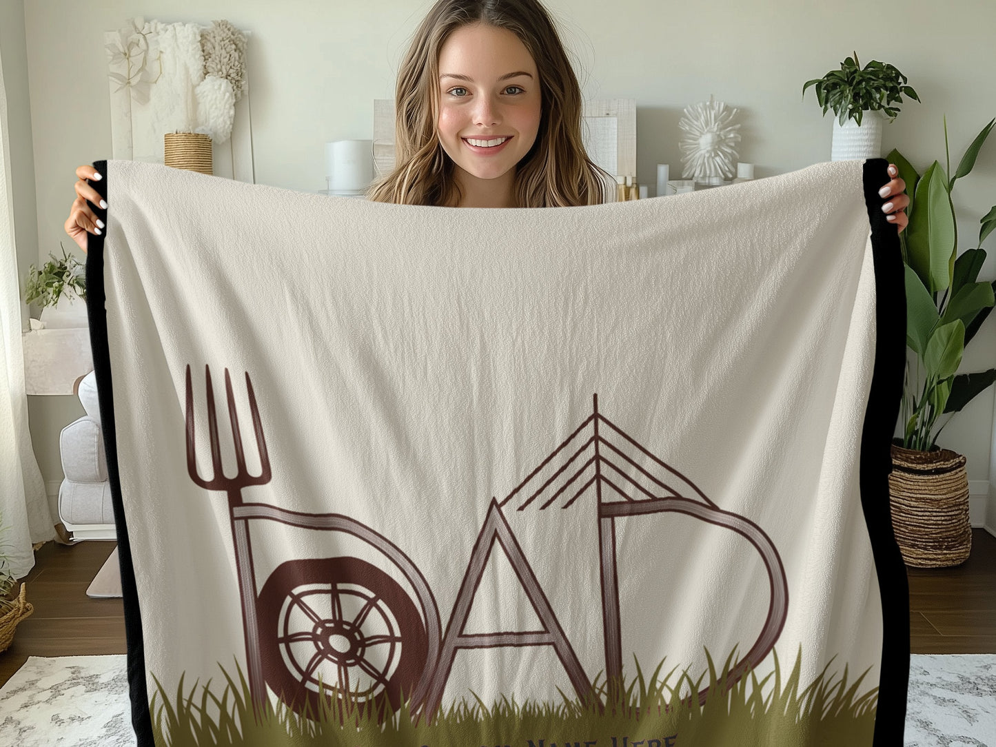 Dad Blanket Design Unique Cozy Home Accessory product type