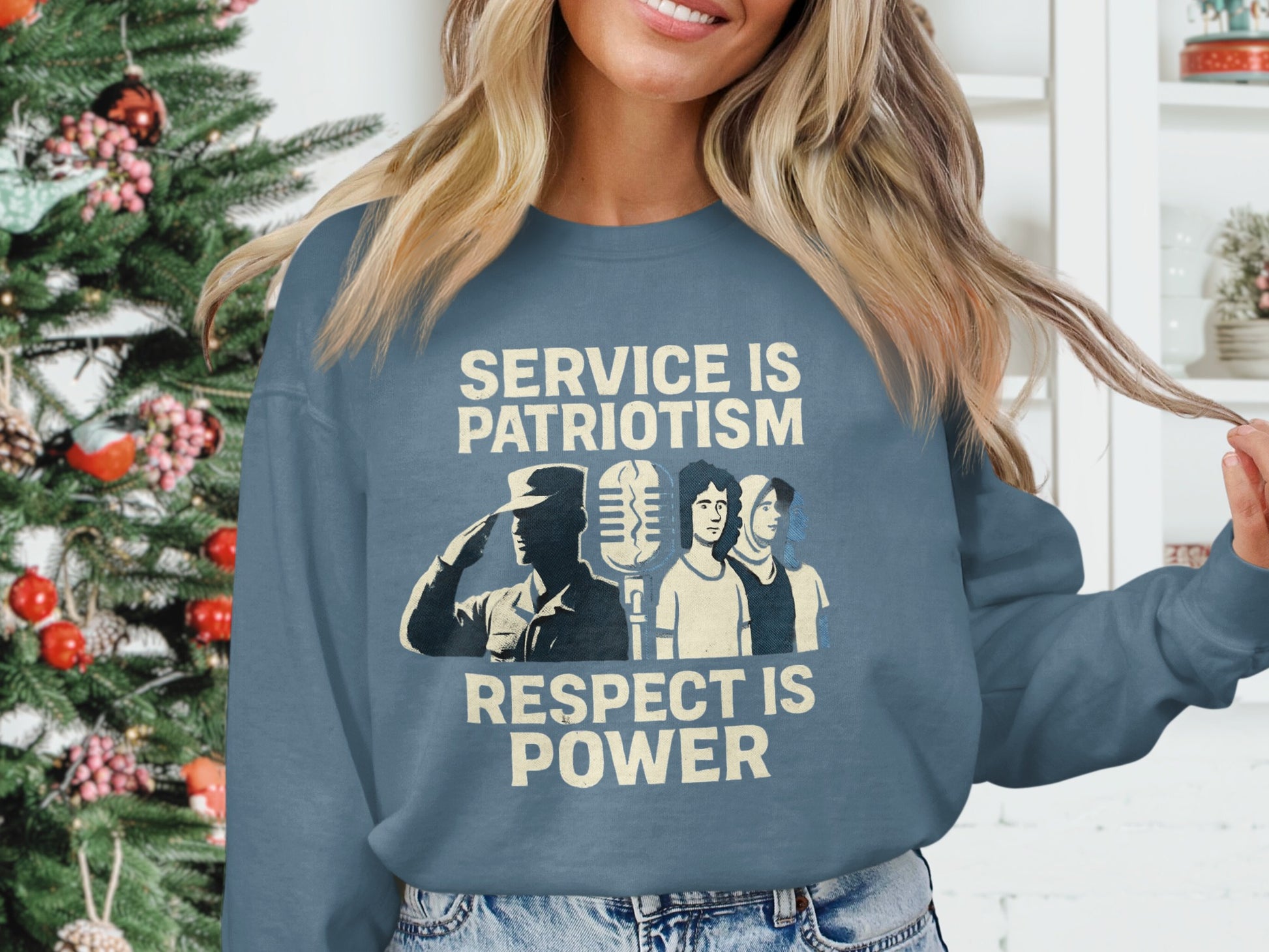 Service is Patriotism Respect is Power Sweatshirt product type