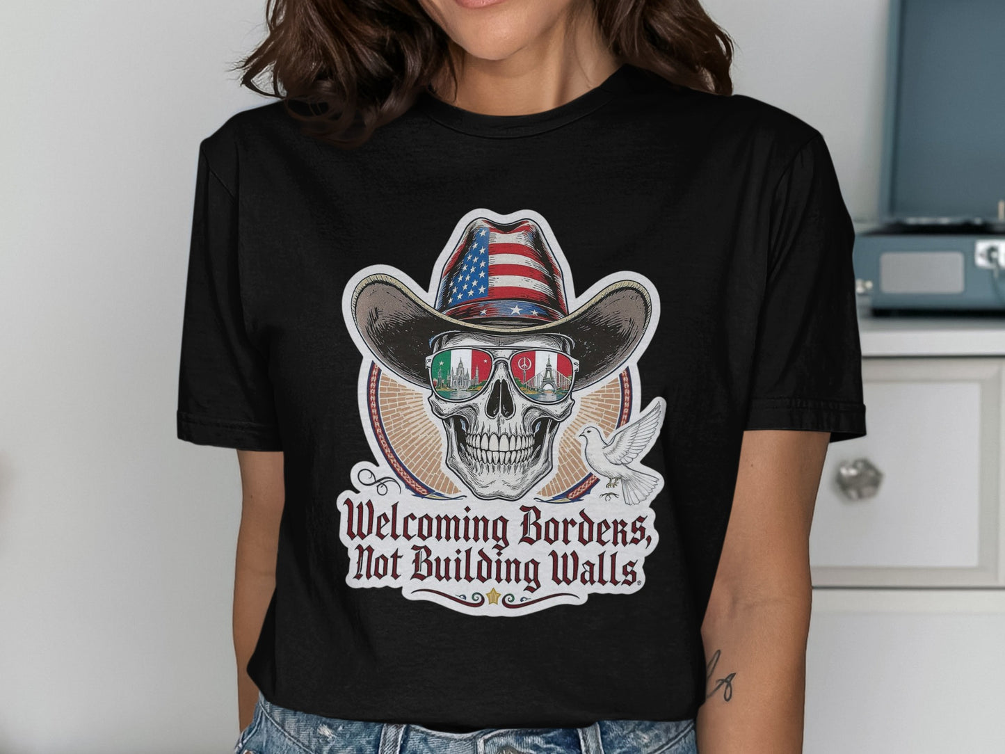 Welcoming Borders Not Building Walls T-shirt product