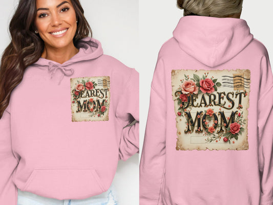 Dearest Mom Floral Graphic Hoodie Comfortable product