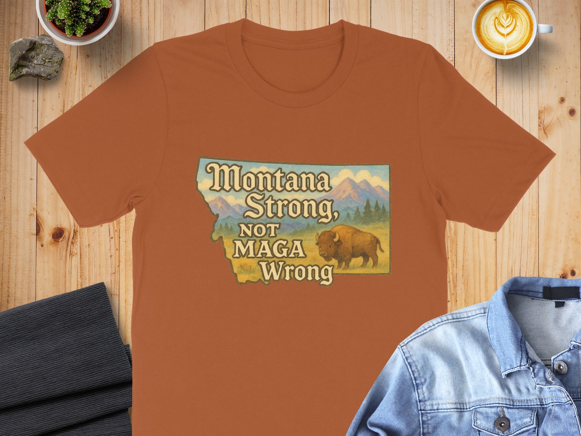Montana Strong Not MAGA Wrong Graphic Tee product