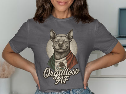 Orgulloso AF Dog with Mexican Flag T-Shirt product