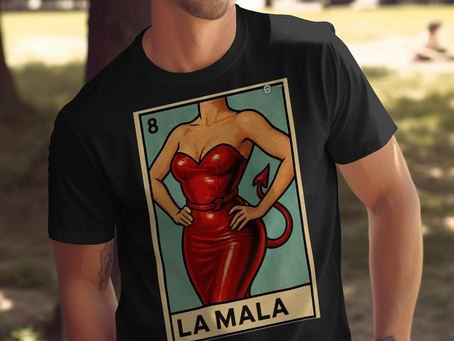 La Mala 8 Graphic Red Dress T-Shirt product