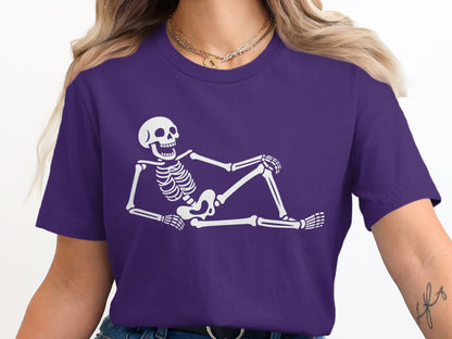 Relaxed Skeleton Graphic Purple T-Shirt product type