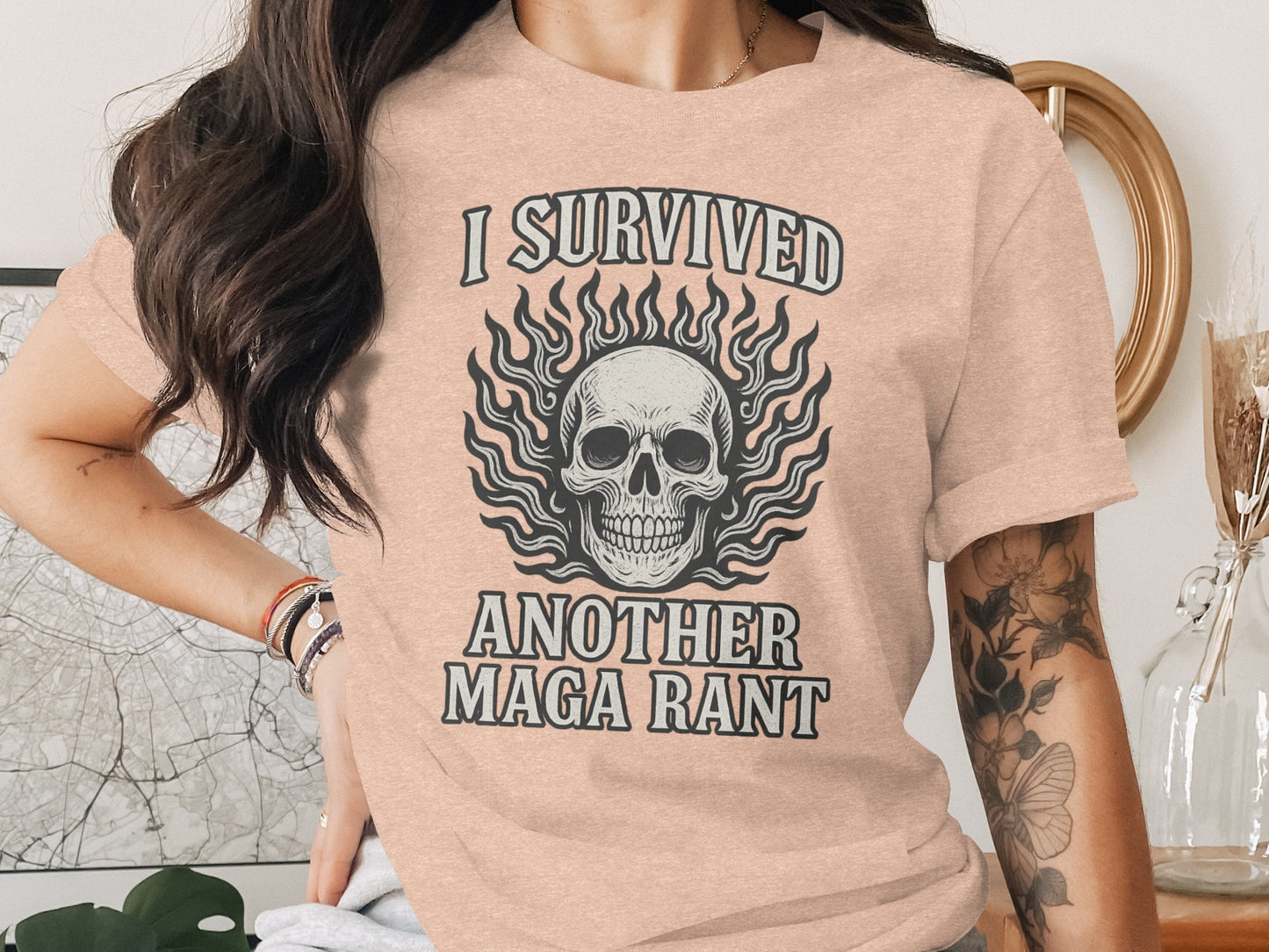 I Survived Another MAGA Rant Skull T-shirt