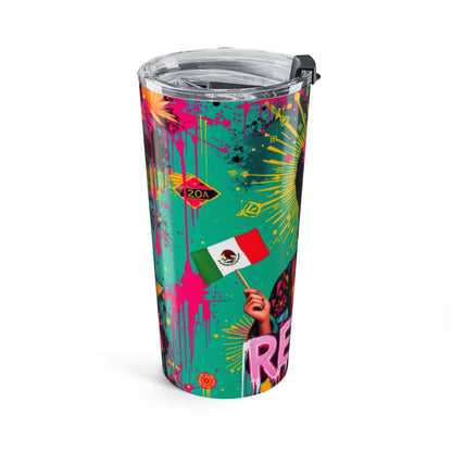 Colorful Mexican Flag Artwork Travel Mug