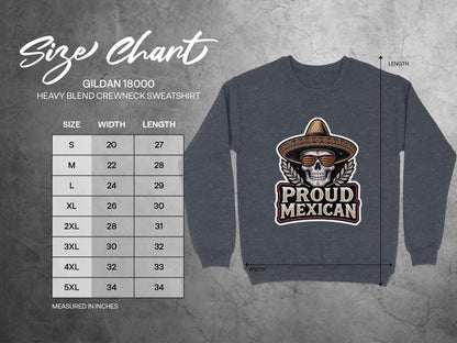 Proud Mexican Skull Design Crewneck Sweatshirt product
