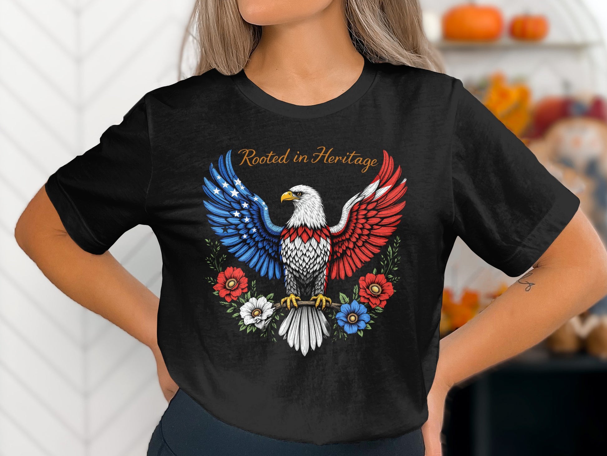 Rooted in Heritage Eagle Patriotic Graphic Tee